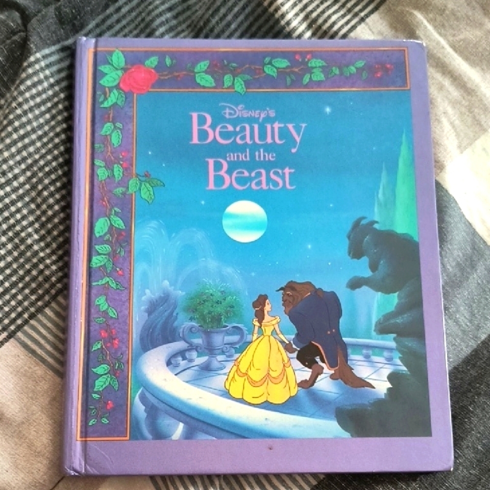 Disney's Beauty and the Beast Hardcover Book Vintage Print